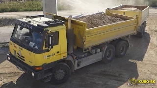 TATRA Terrno1 with trailer - transport gravel on dump