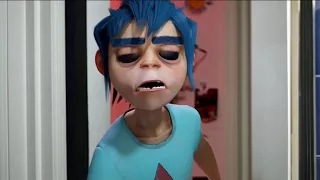 2d looking confused but with fitting music