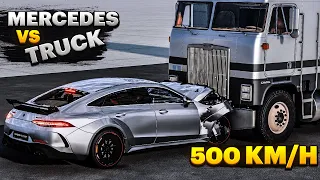 Mercedes Benz GT X290 Vs Truck 😱| BeamNG Drive | Crash Test