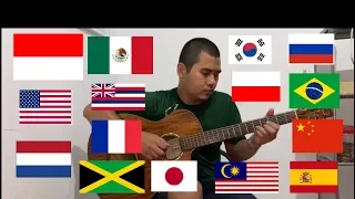 1 Guitar 15 Countries Traditional Folk Music Around the World