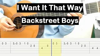 I Want It That Way Guitar Tutorial Easy (Backstreet Boys) Melody Guitar Tab Beginner Guitar Lesson