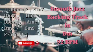 Smooth Jazz Backing Track in Dm | 92 BPM