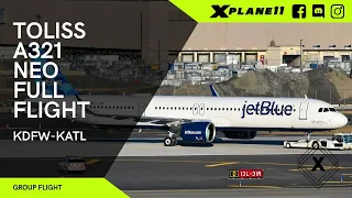 Toliss A321 Neo Full Flight | X-Plane 11 | Dallas (KDFW) - Atlanta (KATL) | Group Flight!