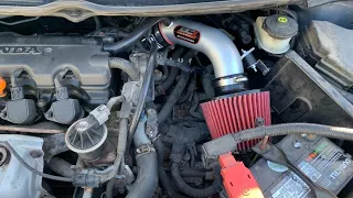 DCSports Short Ram Intake installation on 2006 Honda Civic R18 + sound before and after