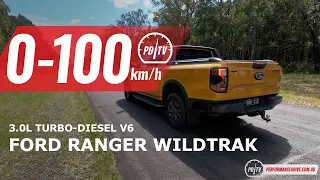 2023 Ford Ranger Wildtrak V6 0-100km/h & engine sound