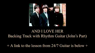 AND I LOVE HER - Backing Track With Rhythm Guitar Only