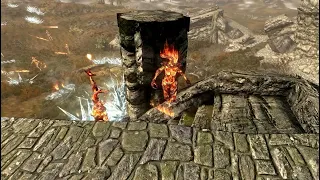 50 Ice wraiths VS 50 Flame atronachs SKYRIM