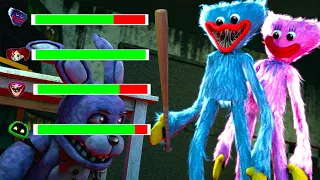 [SFM FNaF] Poppy Playtime vs Top 5 FNAF WITH Healthbars #2