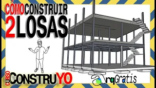 Losas Ligeras de Concreto para Casa con Vigas metálica y Columnas con ESTRUCTURA METÁLICA