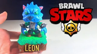 MAKING WEREWOLF LEON BRAWL STARS WITH CLAY | TUTORIAL