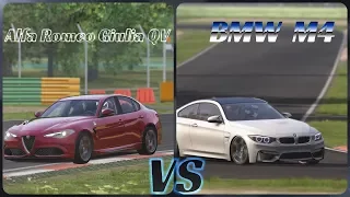 Alfa Romeo Giulia QV VS BMW M4 (Hotlap comparison in Imola)