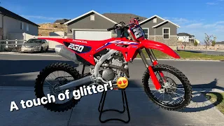 Glitter Graphics For The 2022 CRF 250r Bike Build!