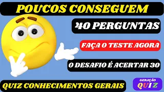 ✅😃😃 TESTE SUA INTELIGÊNCIA - 40 PERGUNTAS E RESPOSTAS ENSINO MÉDIO QUIZ CONHECIMENTOS GERAIS #30