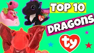 Top 10 TY dragons we own ( beanie boos and beanie babies )