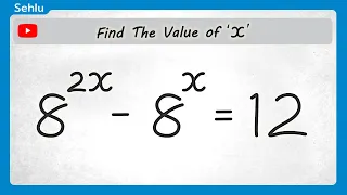 🤨 Can U Solve This Math Olympiad 😊 Prep Question  #sehlu #exponential #matholympiadquestion