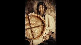 Shamanic Journey Drumming - 10 Minutes Solo w Remo Buffalo Drum, Rattles & Callout - Binaural
