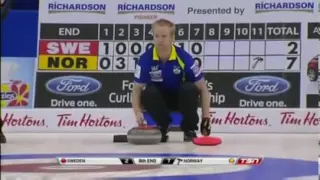 360 Degree Spin with Takeout at 2011 World Curling Champion - Niklas Edin