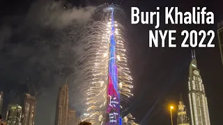 2022 Dubai Burj Khalifa New Years Eve Fireworks and Show in 4K best view