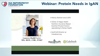 Webinar: Protein Needs in IgAN