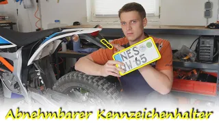 Abnehmbarer Kennzeichenhalter // HotSwop Pro // KTM E-XC Freeride Supermoto Projekt