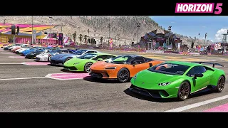 Forza Horizon 5 - Top 19 Fastest Lamborghini Cars Drag Race