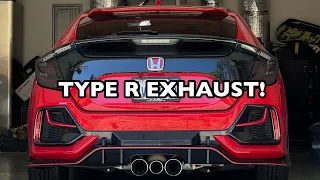 Retrofitting a Type R exhaust on my Civic Hatchback Sport!