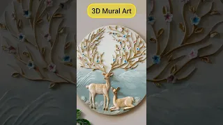 3D deer mural Wall hanging craft #shorts #diy #youtubeshorts @Kalyaniscorner