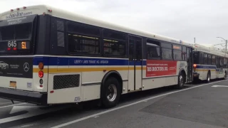 Bee-Line Bus: Bus Action @ New Rochelle (Neoplan AN460, Orion V & NABI 40LFW Hybrid)