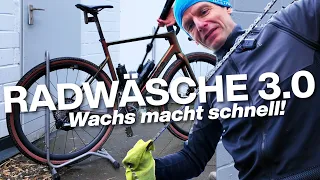 Schnelleres Fahrrad Reinigen dank gewachster Kette: Gravelbike waschen / BONUS: Warmwasser-Anschluss