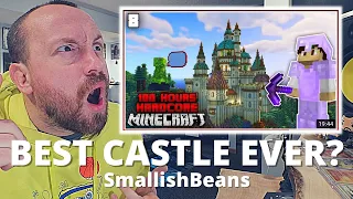 BEST CASTLE EVER!? SmallishBeans The Mega Base is Done! | 100 Hours of Hardcore Minecraft (REACTION)