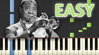 A Kiss to build a Dream On - Louis Armstrong (EASY Piano Tutorial) [Synthesia]