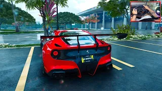 The Crew Motorfest - a beautiful car in the rain Ferrari F12 Berlinetta - g29 steering wheel