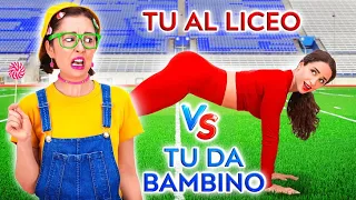 WOW! TU DA BAMBINO VS TU AL LICEO || Tanti momenti divertenti su 123 GO!