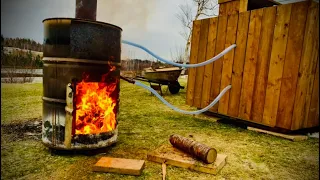 DIY: OFF GRID WOOD FIRED HOT TUB from IBC CONTAINER🔥