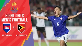 HIGHLIGHTS | U22 CAMBODIA - U22 TIMOR LESTE | GROUP A CAMBODIA SEA GAMES 32