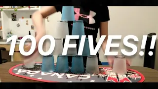 Sport Stacking: 100 FIVES!!