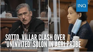Sotto, Villar clash over 'uninvited' solon, 'bypassing' in Senate agri probe