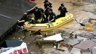 Сильное наводнение в Китае Heavy flooding in Сhina
