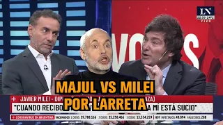 MILEI SE CRUZÓ CON MAJUL POR LARRETA - Javier Milei con Luis Majul 4/2/2022