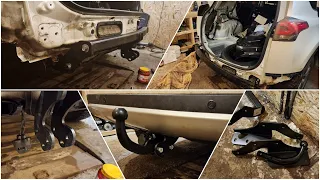 Toyota RAV4: снятие бампера, установка фаркопа, подключение электрики