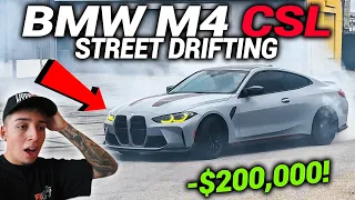 FULL SEND DRIFTING BRAND NEW BMW M4 CSL!!! (TIRES DESTROYED)