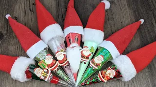 Making SANTA CLAUS with Piping Bags | Satisfying Slime Video | ASMR Slime Videos
