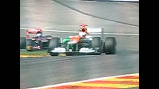 F1 Belgian GP 2012 - Start crash [SPECTATOR FOOTAGE]