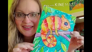 Unique Zootique Carry-Out Art Camp #2 ~ Chameleon's Colors Read-Aloud & Kids' Art Project