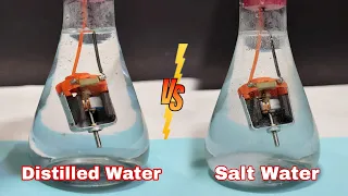 Testing Dc Motor Under SALT and DISTILLED Water | Experiment 201