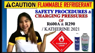 R600a & R290 SAFETY PROCEDURES / CHARGING PRESSURES / KATHERINE 2021