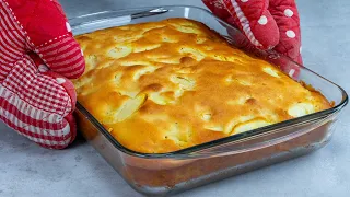 How to make a super fluffy apple cake using a few ingredients (30 min in the oven)