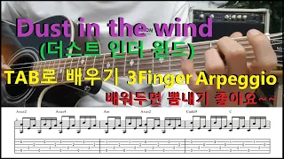 dust in the wind  (Intro) Lesson + Tutorial, 더스트 인더 윈드 쓰리핑거 스타일 배우기