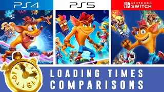 Crash Bandicoot 4: Switch vs PS5 vs PS4 Load Time Comparison