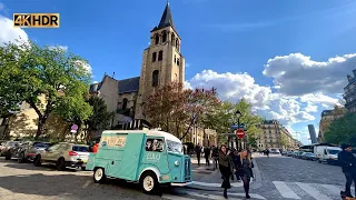 Paris Walkthrough 4k - Street Walk Around Paris 2022 (ultra hd 60fps) Walking in Paris France